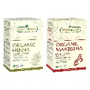 Root2Leaf Organic Pack of 2 Henna Leaf & Manjistha Root Powder 227g
